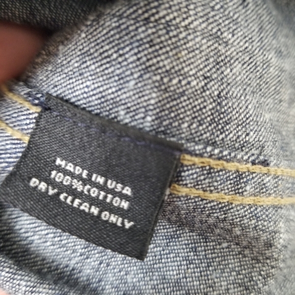 {4} SUNO Denim Trumpet Bell Flared Sleeve Top Gilt Group - Picture 8 of 8